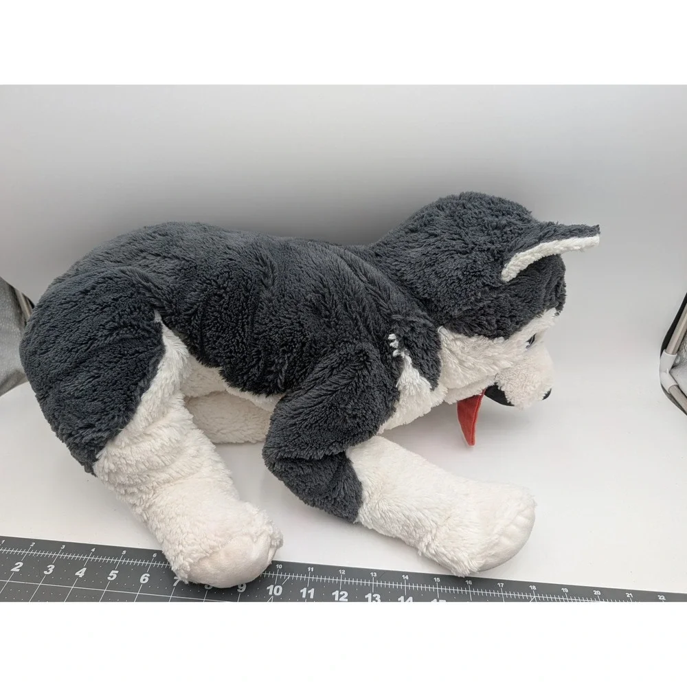IKEA LIVLIG Husky Plush Dog Lot Grey White Large Small Mom Puppies